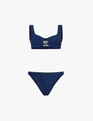 HUNZA G Hallie Crinkled Texture Bikini Selfridges
