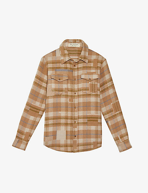 GODS TRUE CASHMERE: God’s True Cashmere x Nick Fouquet Unisex Tiger’s Eye checked relaxed-fit cashmere shirt