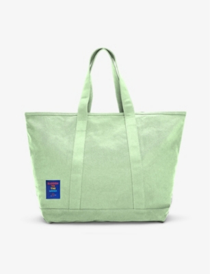 BABOON TO THE MOON: Brand-patch canvas tote bag