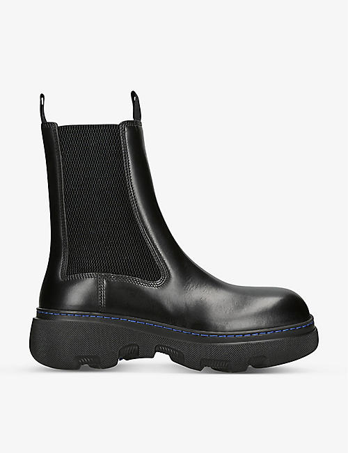 BURBERRY: Gabriel leather Chelsea boots