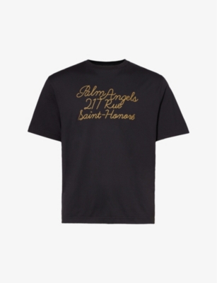 PALM ANGELS: Palm Paris graphic-print cotton-jersey T-shirt