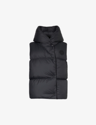 CANADA GOOSE: Hooded logo-patch shell-down gilet