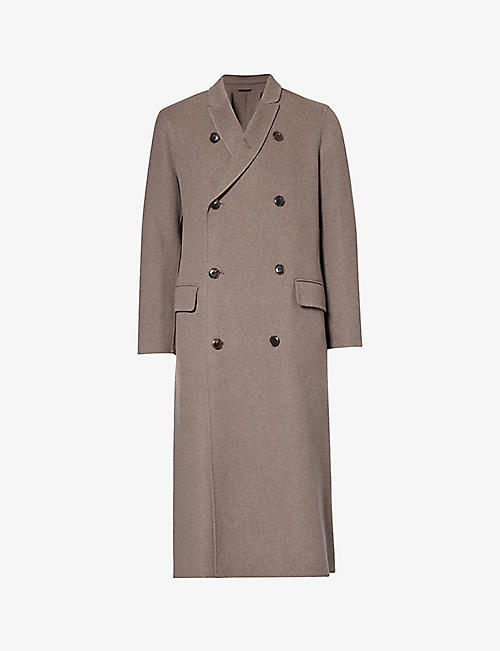 GIORGIO ARMANI: Double-breasted notched-lapel regular-fit cashmere coat