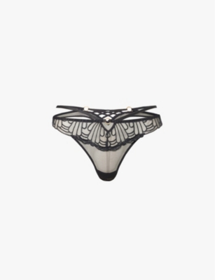 AUBADE: L'indomptable sheer stretch-lace thong