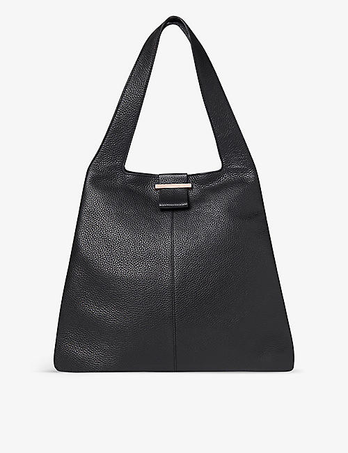 WHISTLES: Dia twin-handle leather tote bag