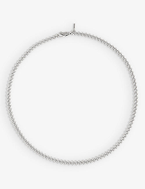 EMANUELE BICOCCHI: Knot-chain brand-engraved 925 sterling-silver necklace