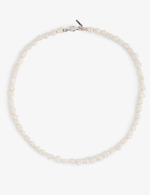 EMANUELE BICOCCHI: Baroque pearl-embellished 925 sterling-silver and baroque pearl necklace