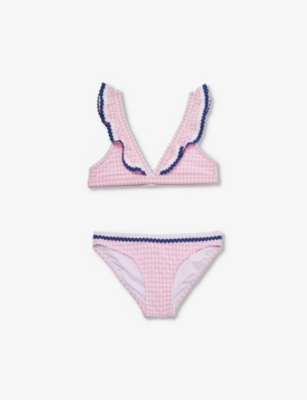 SUNUVA Gingham Print Frill Trim Bikini Set 7 14 Years Selfridges