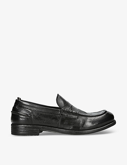 OFFICINE CREATIVE: Calixte leather penny loafers