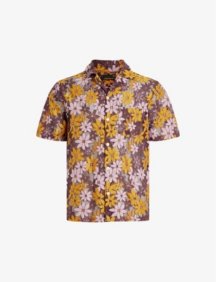 ALLSAINTS: Visalia floral-print relaxed-fit woven shirt