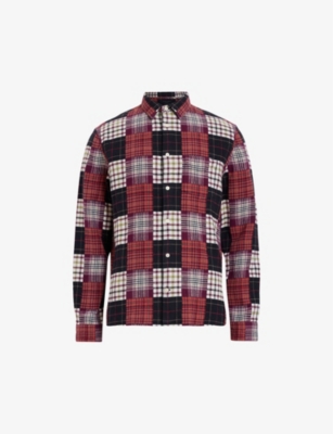ALLSAINTS: Patchi patchwork organic-cotton shirt