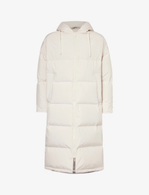 YVES SALOMON: Quilted regular-fit shell-down hooded coat