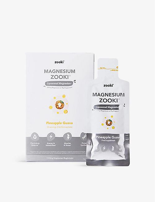 YOURZOOKI: Zooki Magnesium pineapple and guava supplement 14 sachets