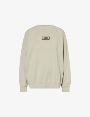 ROTATE SUNDAY: Brand-embroidered relaxed-fit organic cotton-jersey sweatshirt