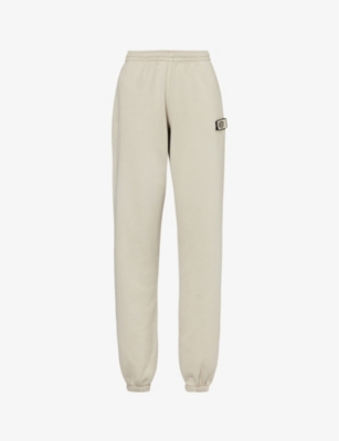 ROTATE SUNDAY: Relaxed-fit brand-embroidered organic cotton-jersey jogging bottoms