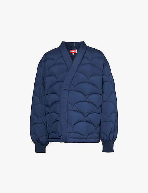 KENZO: Kimono quilted relaxed-fit shell-down jacket
