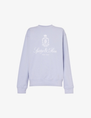 SPORTY & RICH: Vendome brand-print cotton sweatshirt