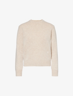 SPORTY & RICH: Brand-embroidered wool jumper
