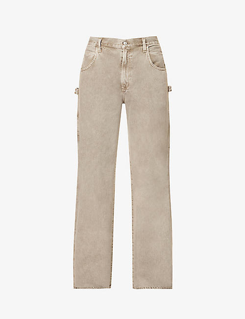 AGOLDE: Otto wide-leg mid-rise organic-denim jeans