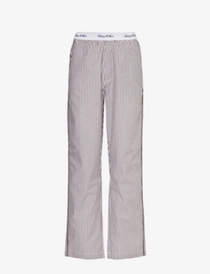 SPORTY & RICH: Straight-leg mid-rise cotton trousers