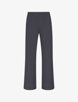 SKIMS: Soft Lounge high-rise wide-leg stretch-jersey trousers