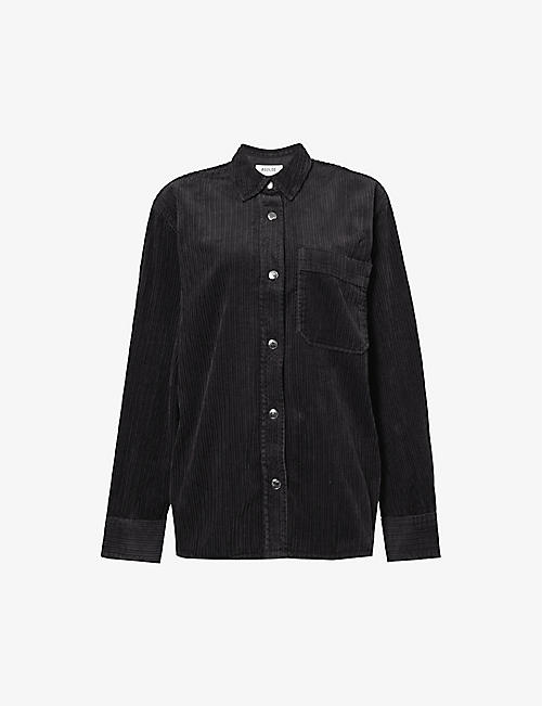 AGOLDE: Odele long-sleeved cotton-corduroy shirt