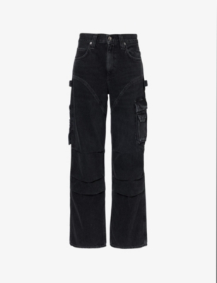 AGOLDE: Nera cargo-pocket wide-leg low-rise jeans