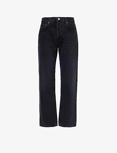 AGOLDE: Parker straight-leg low-rise organic-cotton jeans