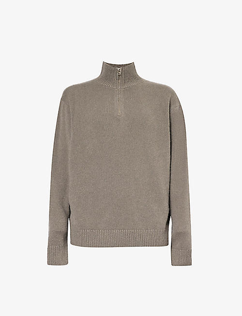 THE ELDER STATESMAN: Relaxed-fit funnel-neck cashmere jumper