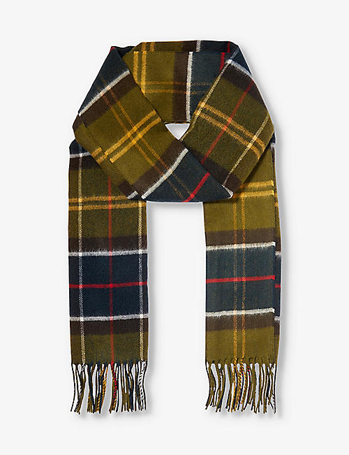 BARBOUR: Yaxley checked woven scarf