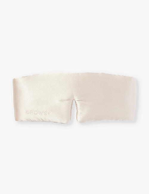 DROWSY SLEEP CO: Brand-embroidered padded silk sleep mask