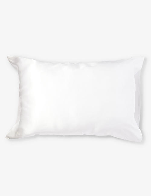 DROWSY SLEEP CO: Brand-embroidered silk pillowcase