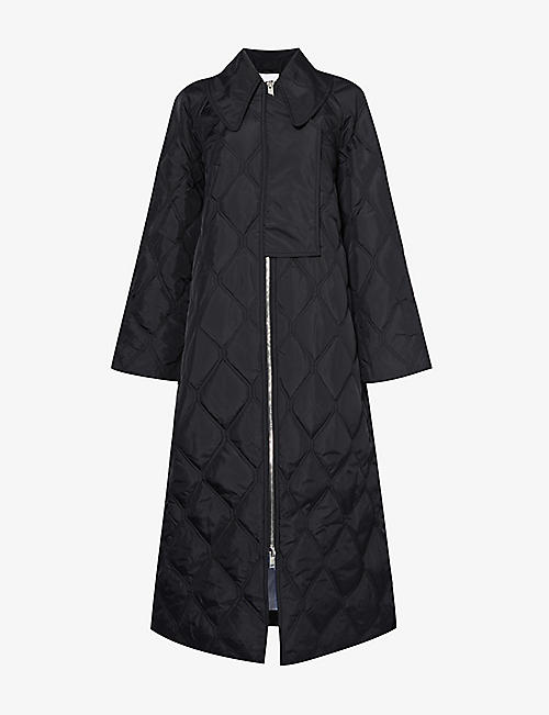 GANNI: Ripstop quilted relaxed-fit recycled-polyester jackets