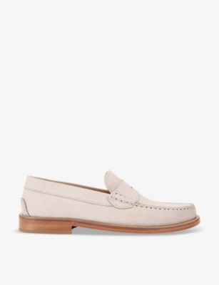 KURT GEIGER LONDON: Luis cut-out strap leather loafers