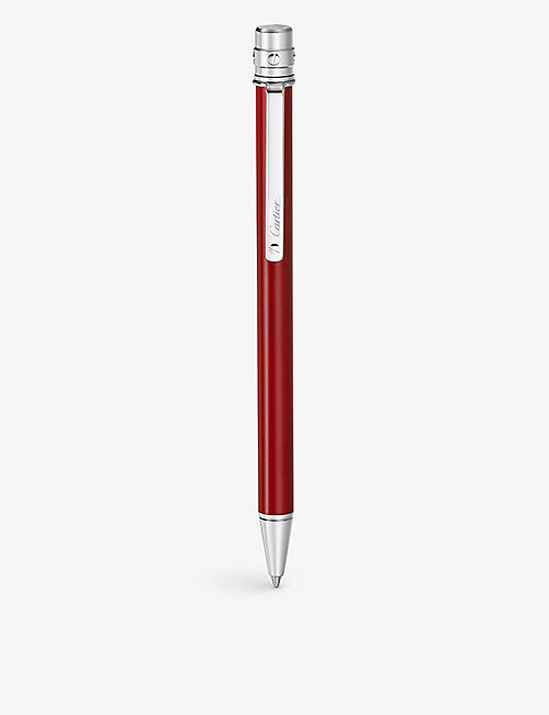 CARTIER: Santos de Cartier small palladium ballpoint pen