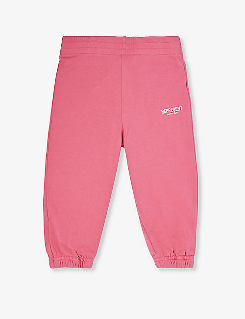 REPRESENT: Owner's Club brand-print cotton-jersey jogging bottoms 1-4 years