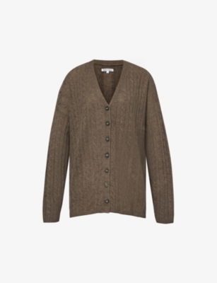 REFORMATION: Giusta cable-knit recycled-cashmere blend cardigan