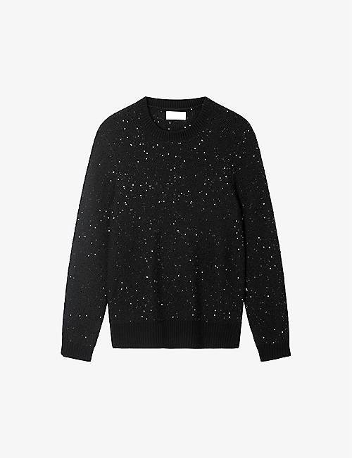 THE WHITE COMPANY: Sequin-embellished organic cotton-blend jumper