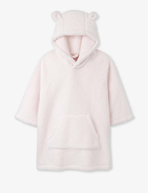 THE LITTLE WHITE COMPANY: Bear oversized recycled-polyester hoody 7-12 years
