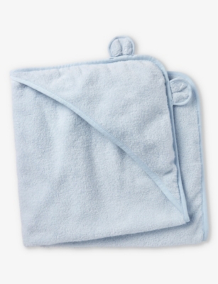 THE LITTLE WHITE COMPANY: Bear hooded cotton towel
