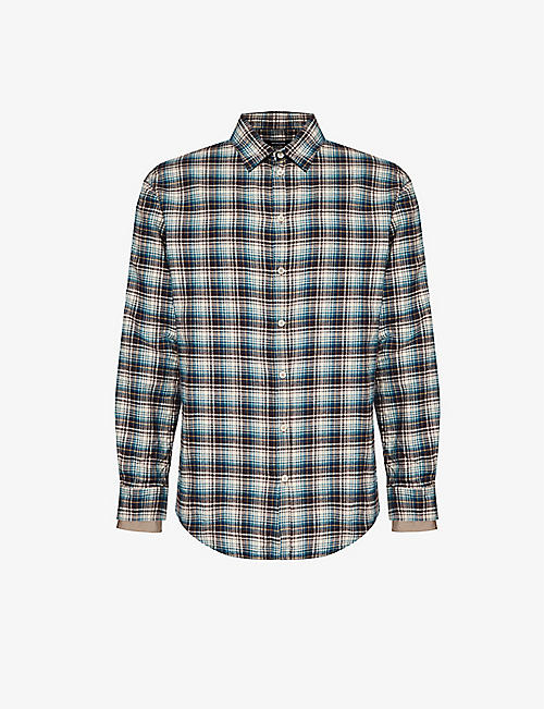 DSQUARED2: Check-print relaxed-fit cotton shirt