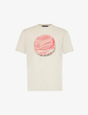 DSQUARED2: Graphic-print cotton-jersey T-shirt