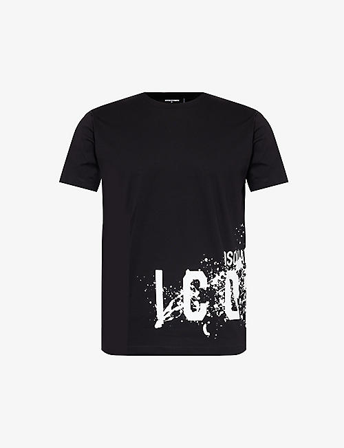 DSQUARED2: Icon splash logo text-print cotton-jersey T-shirt