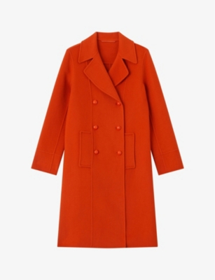 LK BENNETT: Greta double-faced button-up wool coat