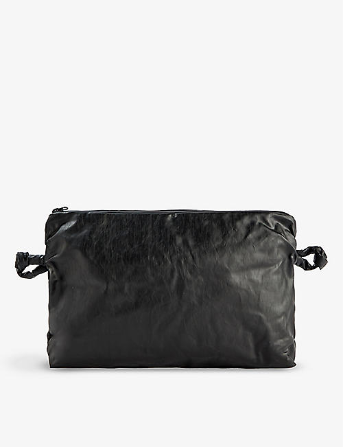 KASSL EDITIONS: Pull-loop faux-leather clutch bag
