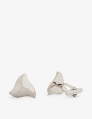 LANVIN: Triangle-shape brass cufflinks