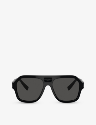 DOLCE & GABBANA: DG4433 pilot-frame acetate sunglasses