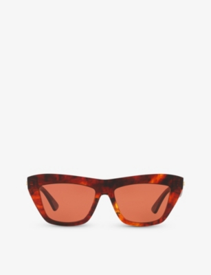 BOTTEGA VENETA: 6J000392 BV1121S cat eye-frame acetate sunglasses