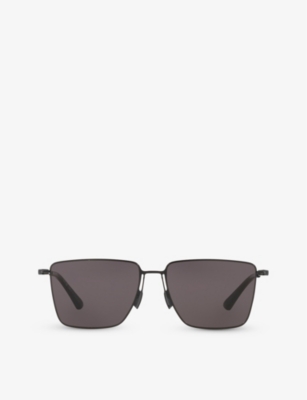 BOTTEGA VENETA: 6J000422 BV1267S square-frame metal sunglasses