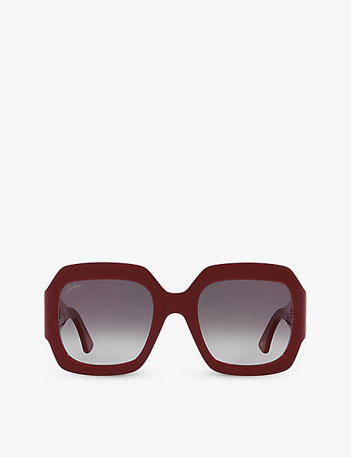 CARTIER: CT0434S butterfly-frame acetate sunglasses